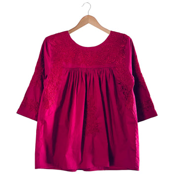 Double Magenta Saturday Blouse (XS only)