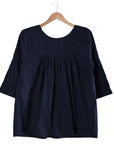 Double Navy Saturday Blouse (XS, S only)