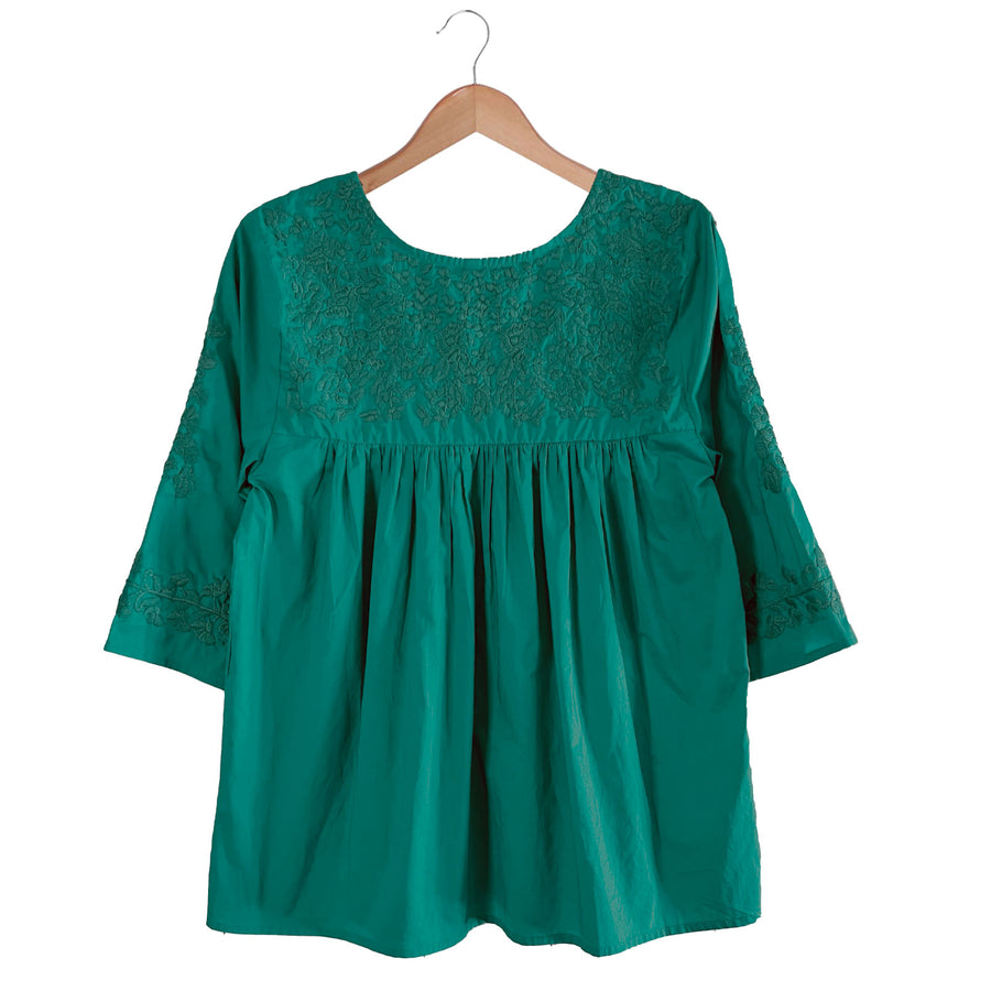 Double Teal Saturday Blouse (XS, M only)