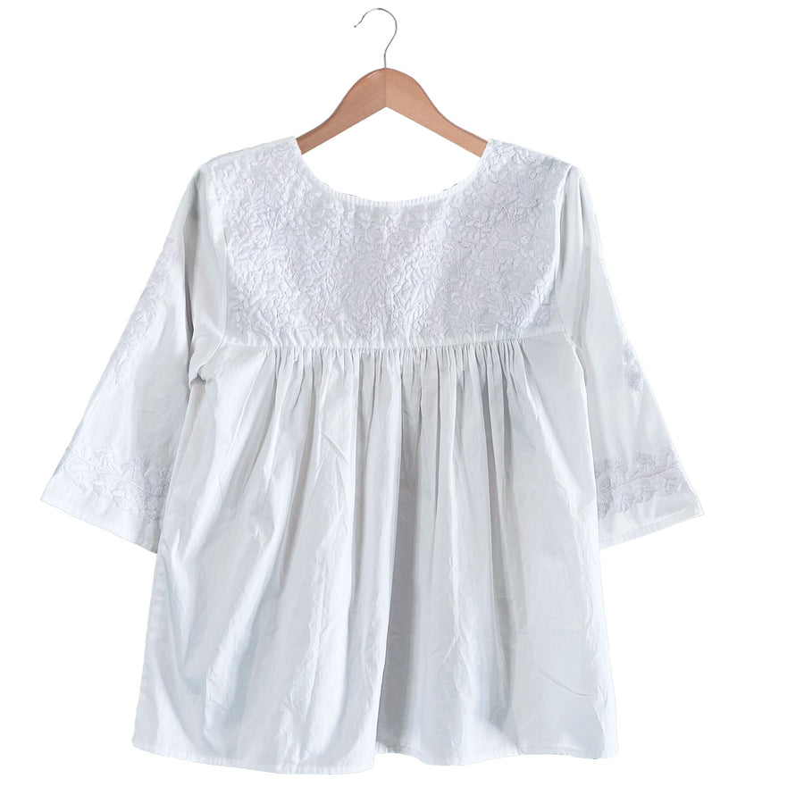 Double White Saturday Blouse (XS only)