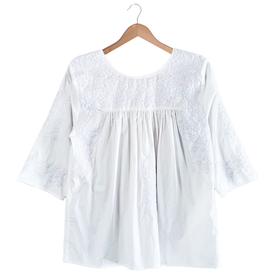 Double White Saturday Blouse (XS, S, M only)