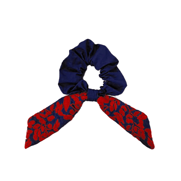 Royal &amp; Red Scrunchie Bow (2022 Stock)